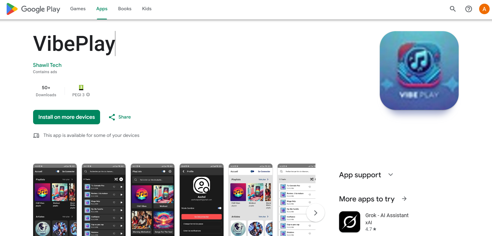 VibePlay — Streaming musical